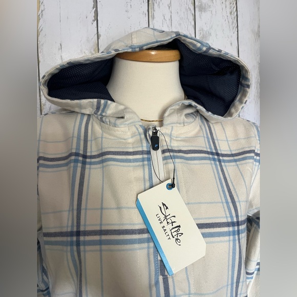 Salt Life NEW Plaid Jacket Womens size Small - hooded. - Picture 8 of 9